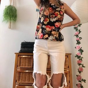 Floral Boxy Short Sleeve Blouse